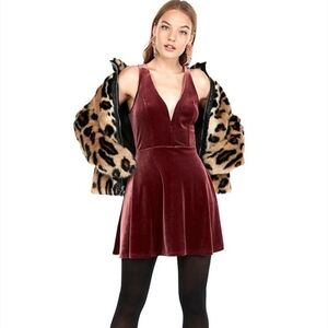 Burgundy Velvet Dress